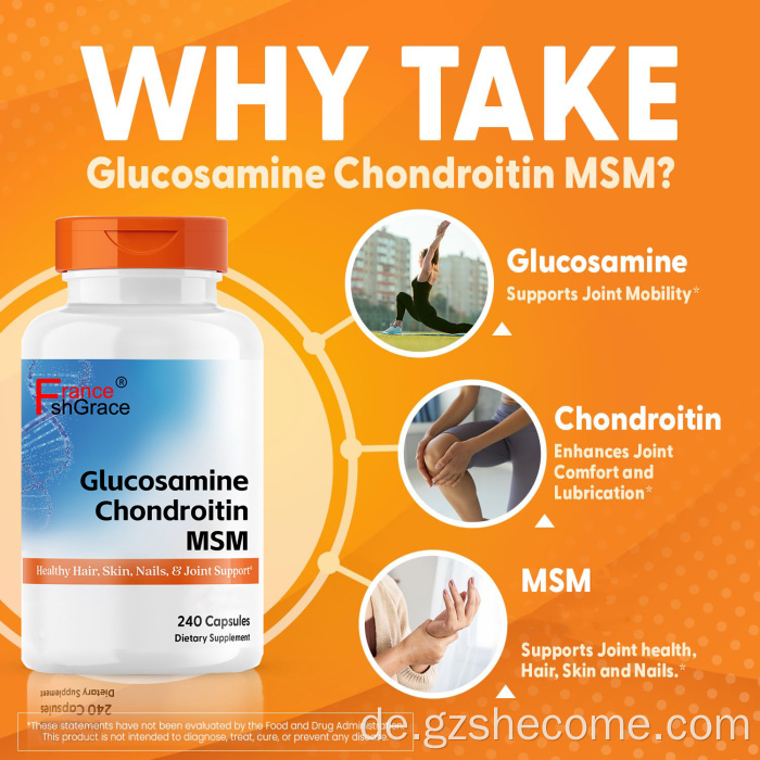 Glucosamin -Chondroitin -Joint -Unterstützung MSM -Kapseln für Männer